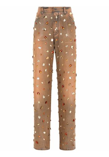 Dolce & Gabbana Jeans skinny a vita alta - Arancione