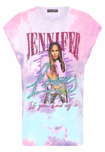 Dolce & Gabbana T-shirt con fantasia tie dye Jennifer - Rosa