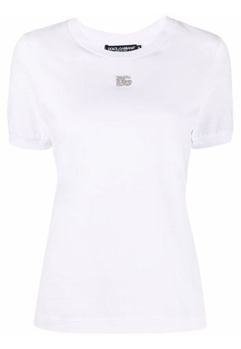 Dolce & Gabbana logo-plaque short-sleeve T-shirt - Bianco