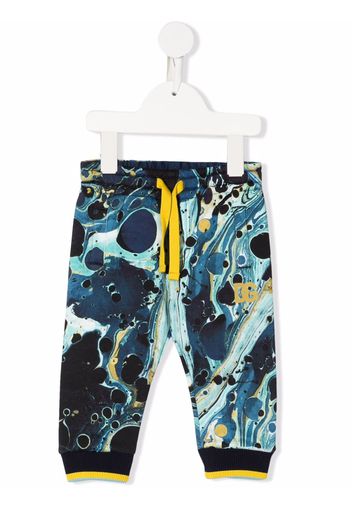 Dolce & Gabbana Kids abstarct-print track pants - Blu