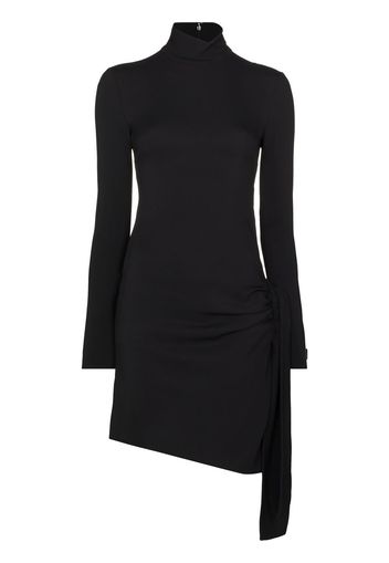 Dolce & Gabbana ruched high neck mini dress - Nero