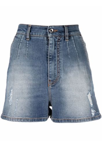 Dolce & Gabbana Shorts denim con effetto vissuto - Blu