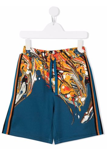 Dolce & Gabbana Kids paint-print shorts - Blu