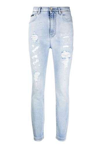 Dolce & Gabbana Grace distressed skinny jeans - Blu