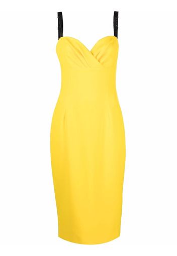 Dolce & Gabbana sweetheart-neck strap dress - Giallo