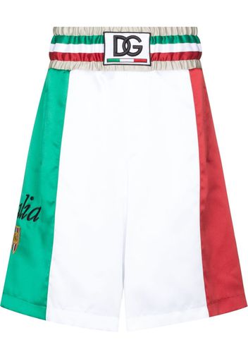 Dolce & Gabbana Italia colour-block knee-length shorts - Bianco