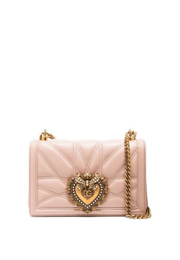 DOLCE & GABBANA Devotion leather shoulder bag - Rosa