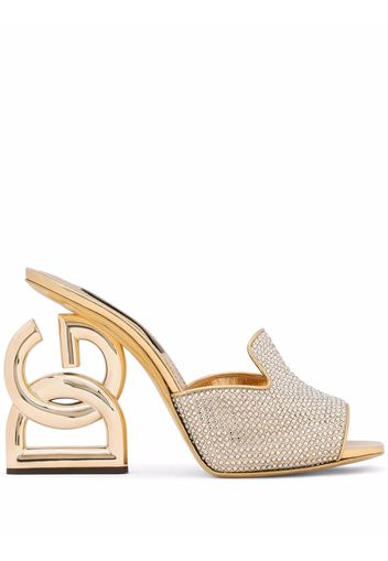 Dolce & Gabbana Mules con monogramma - Oro