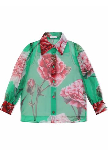 Dolce & Gabbana Kids Camicia con stampa - Verde