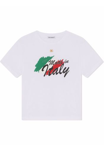 Dolce & Gabbana Kids Made in Italy logo T-shirt - Bianco