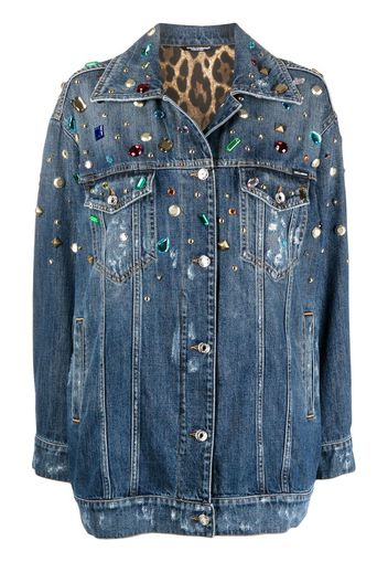 Dolce & Gabbana embellished denim jacket - Blu