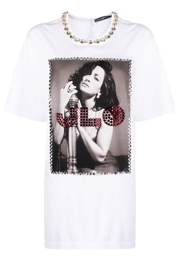 Dolce & Gabbana T-shirt J.Lo con stampa Kinder - Bianco