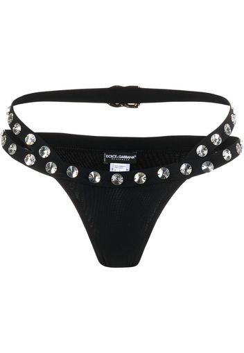 Dolce & Gabbana Slip bikini con decorazione - Nero