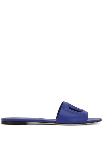 Dolce & Gabbana Sandali slides DG con logo - Blu