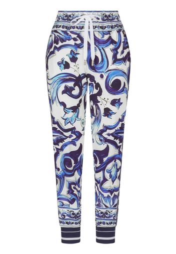 Dolce & Gabbana Pantaloni sportivi con stampa - Blu