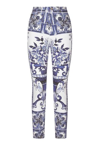 Dolce & Gabbana Jeans skinny con stampa - Blu