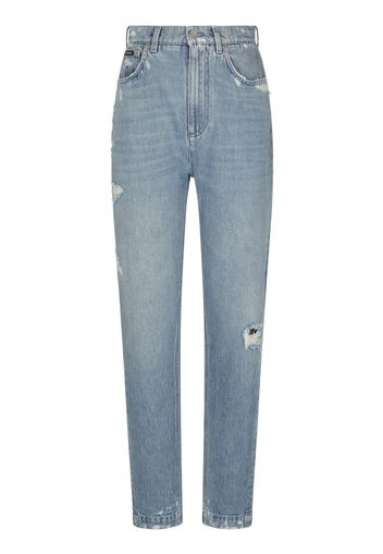 Dolce & Gabbana Jeans slim a vita alta - Blu