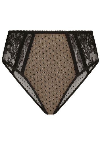 Dolce & Gabbana Slip in pizzo semi trasparenti - Marrone