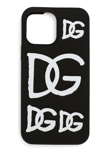 Dolce & Gabbana Cover per iPhone 13 Pro Max con stampa - Nero