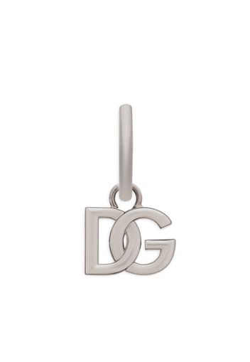 Dolce & Gabbana Orecchini a cerchio con logo DG - Argento