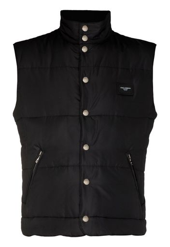 Dolce & Gabbana Gilet imbottito con applicazione - Nero