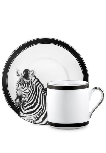 Dolce & Gabbana zebra-motif porcelain espresso set - Bianco