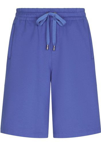 Dolce & Gabbana embroidered-logo track shorts - Blu