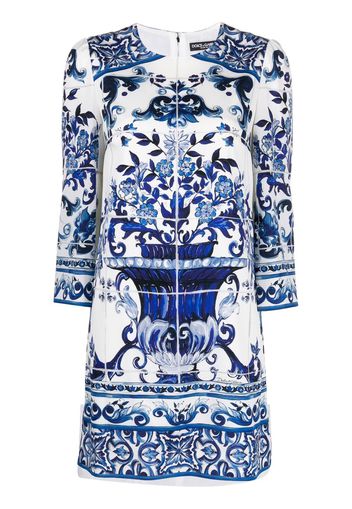 Dolce & Gabbana Majolica-print dress - Blu