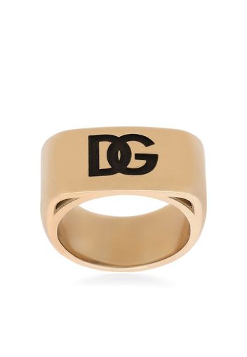 Dolce & Gabbana Anello DG con logo inciso - Oro