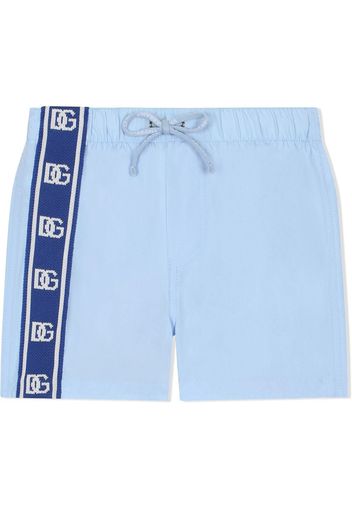 Dolce & Gabbana Kids Shorts sportivi con logo - Blu