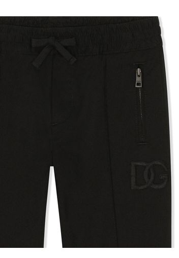 Dolce & Gabbana Kids Pantaloni sportivi con applicazione - Nero