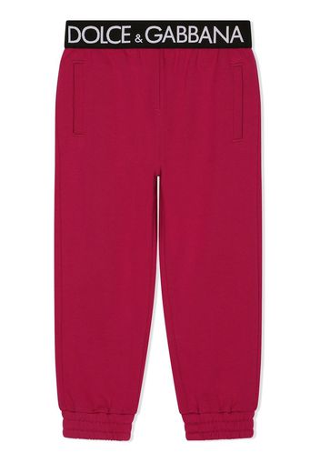 Dolce & Gabbana Kids logo-waistband track pants - Rosso