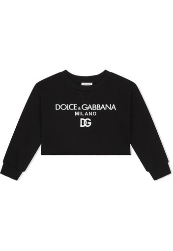 Dolce & Gabbana Kids Felpa con stampa - Nero