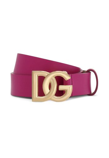 Dolce & Gabbana Kids Cintura con fibbia logo DG - Rosa