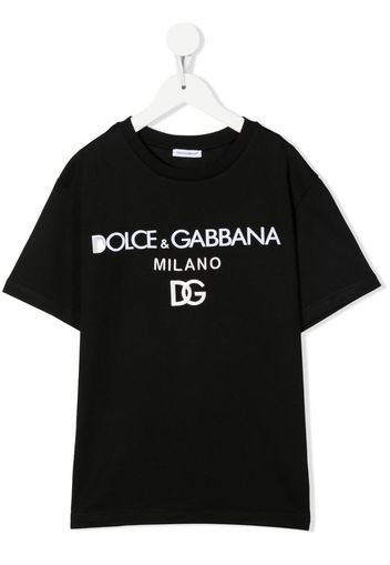 Dolce & Gabbana Kids logo-print crew-neck T-shirt - Nero