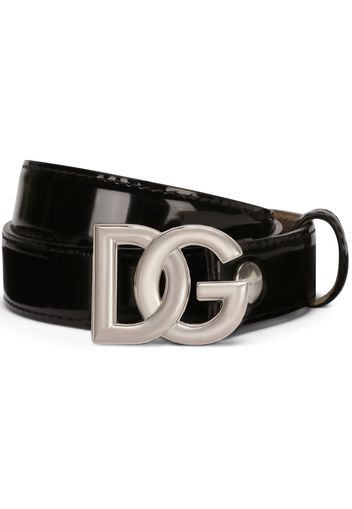 Dolce & Gabbana logo buckle leather belt - Nero