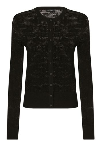 Dolce & Gabbana Cardigan con logo jacquard - Nero