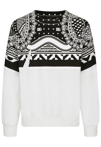 Dolce & Gabbana bandana-print sweatshirt - Bianco