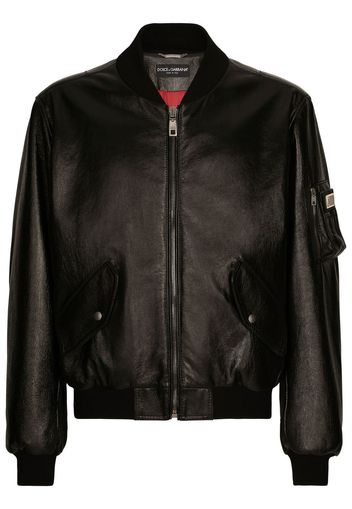 DOLCE & GABBANA Bomber in pelle - Nero