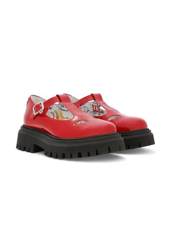 Dolce & Gabbana Kids chunky sole ballerinas - Rosso