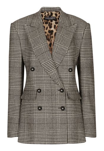 Dolce & Gabbana Blazer doppiopetto in pied-de-poule - Bianco