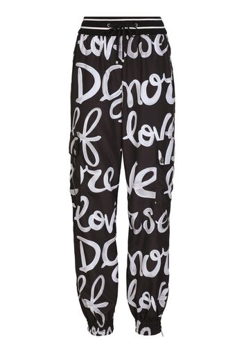 Dolce & Gabbana logo-print straight-leg track pants - Nero