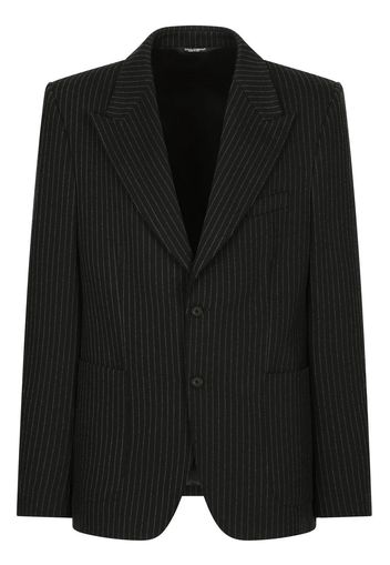 Dolce & Gabbana Blazer monopetto gessato - Nero