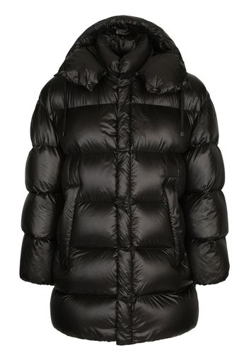 Dolce & Gabbana padded hooded midi coat - Nero