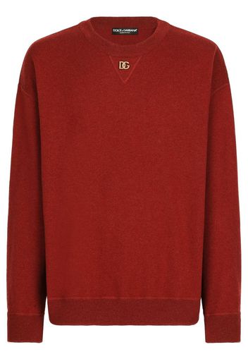 Dolce & Gabbana DG logo cashmere sweatshirt - Rosso