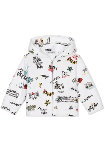 Dolce & Gabbana Kids Felpa con zip - Bianco