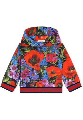 Dolce & Gabbana Kids Felpa a fiori - Rosso