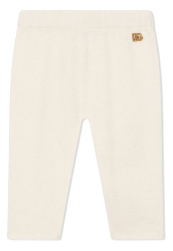 Dolce & Gabbana Kids Leggings con logo - Toni neutri