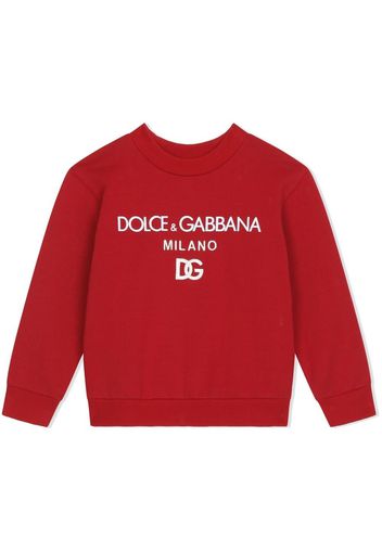 Dolce & Gabbana Kids Maglione con ricamo - Rosso