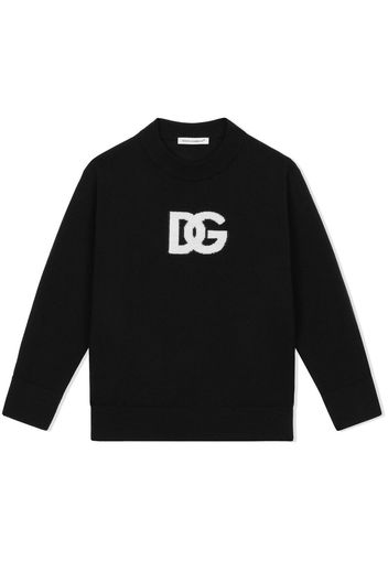 Dolce & Gabbana Kids Maglione con motivo jacquard - Nero